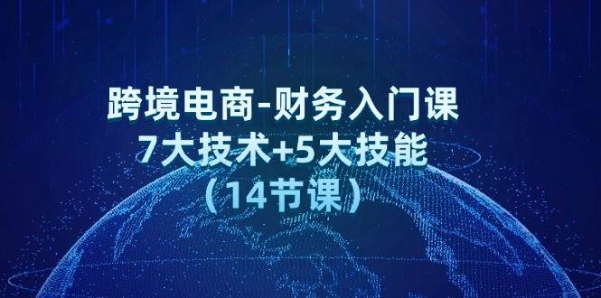 （12047期）跨境电商-财务入门课：7大技术+5大技能（14节课）-哔搭谋事网-原创客谋事网