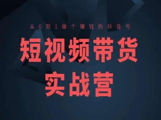 短视频带货实战营(高阶课)，从0到1做个赚钱的抖音号-哔搭谋事网-原创客谋事网