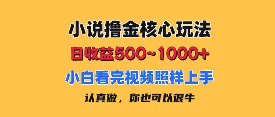 （11461期）小说撸金核心玩法，日收益500-1000+，小白看完照样上手，0成本有手就行-哔搭谋事网-原创客谋事网