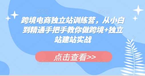 跨境电商独立站训练营，从小白到精通手把手教你做跨境+独立站建站实战-哔搭谋事网-原创客谋事网