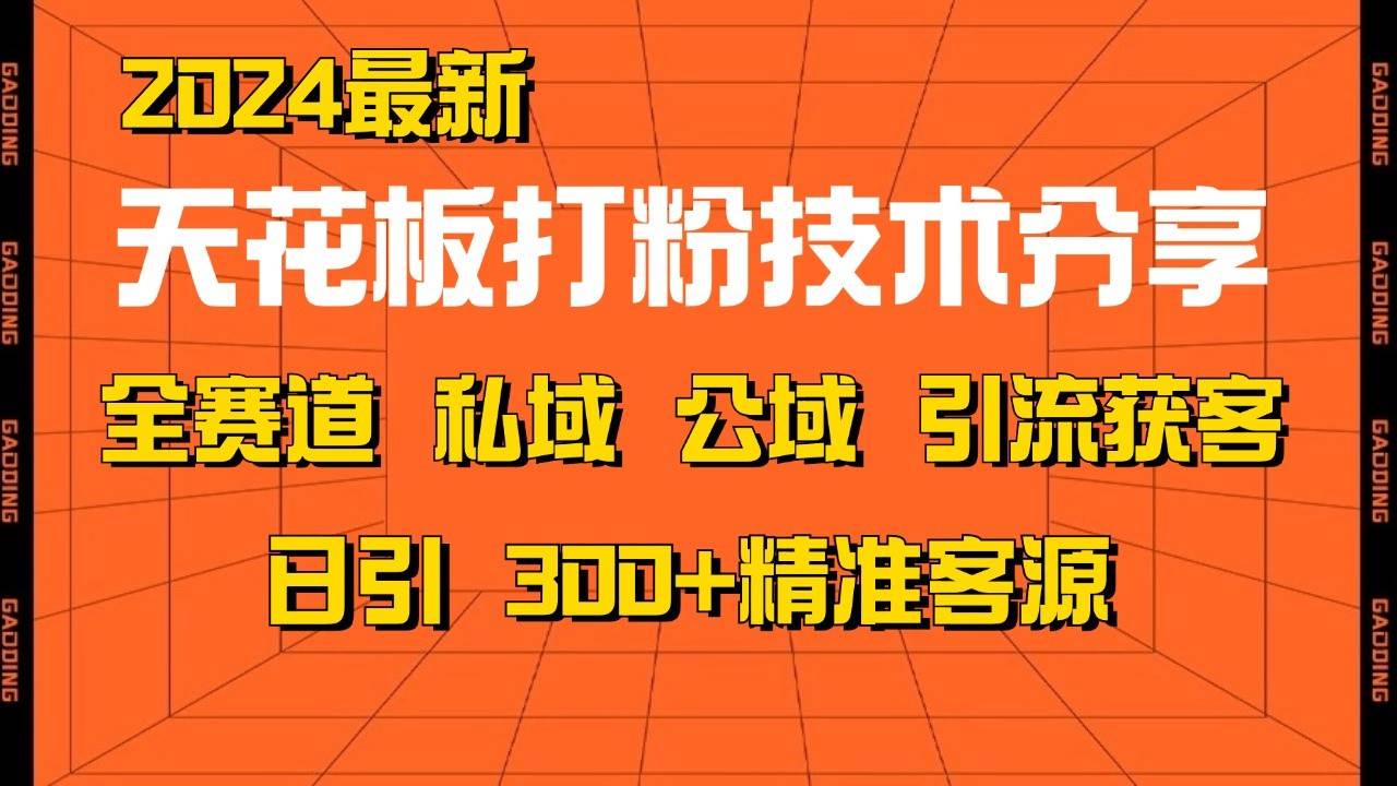 天花板打粉技术分享，野路子玩法 曝光玩法免费矩阵自热技术日引2000+精准客户-哔搭谋事网-原创客谋事网