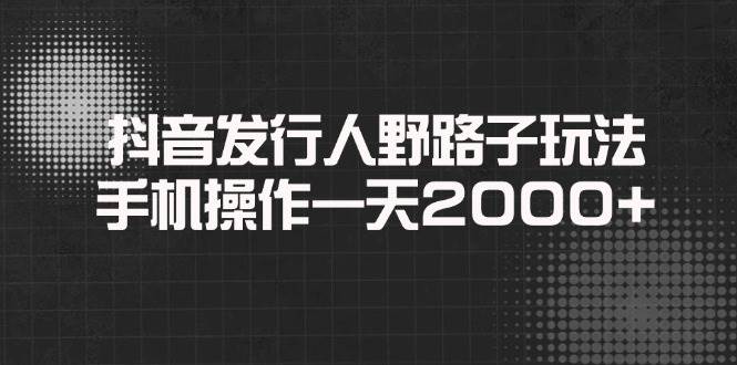 （14068期）抖音发行人野路子玩法，手机操作一天2000+-哔搭谋事网-原创客谋事网