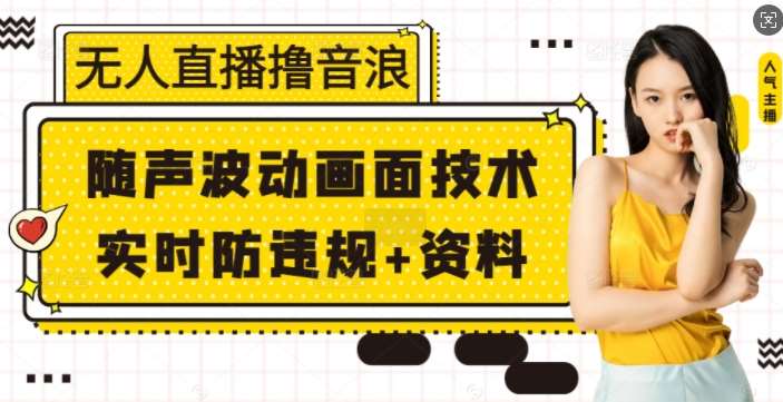 无人直播撸音浪+随声波动画面技术+实时防违规+资料【揭秘】-哔搭谋事网-原创客谋事网