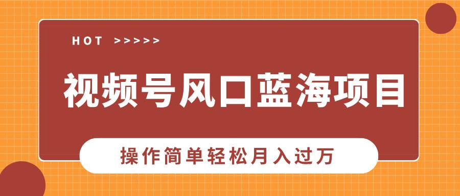 （13945期）视频号风口蓝海项目，中老年人的流量密码，操作简单轻松月入过万-哔搭谋事网-原创客谋事网