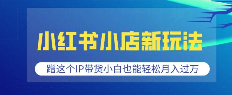 小红书小店新玩法，蹭这个IP带货，小白也能轻松月入过W【揭秘】-哔搭谋事网-原创客谋事网