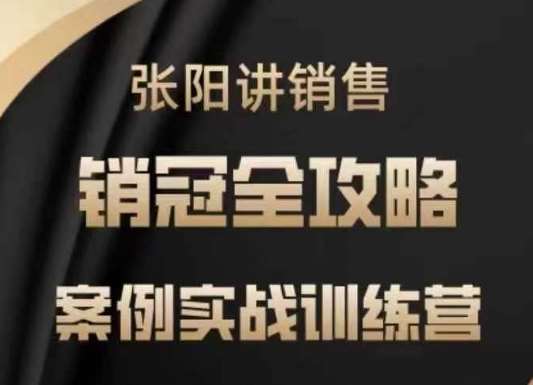 张阳讲销售实战训练营，​案例实战训练，销冠全攻略-哔搭谋事网-原创客谋事网