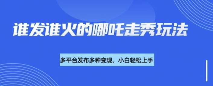 利用deepseek制作谁发谁火的哪吒2人物走秀视频，多平台发布多种变现-哔搭谋事网-原创客谋事网