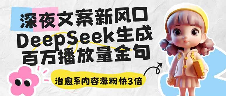 （14587期）深夜文案新风口：DeepSeek生成百万播放量金句，治愈系内容涨粉快3倍-哔搭谋事网-原创客谋事网