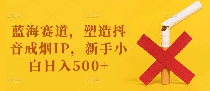 蓝海赛道，塑造抖音戒烟IP，新手小白日入500+【揭秘】-哔搭谋事网-原创客谋事网