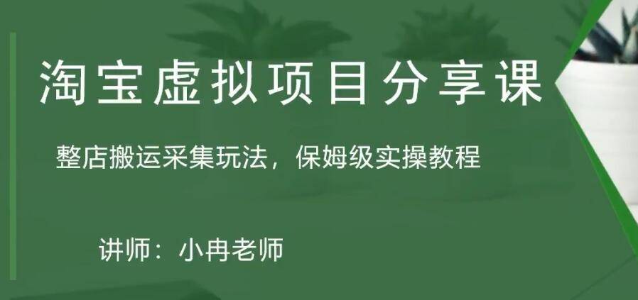 淘宝虚拟整店搬运采集玩法分享课：整店搬运采集玩法，保姆级实操教程-哔搭谋事网-原创客谋事网