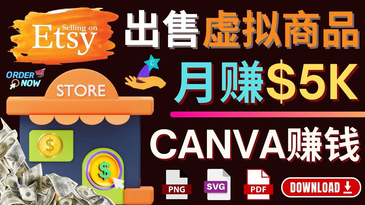 通过Etsy出售Canva模板，操作简单，收益高，月赚5000美元-哔搭谋事网-原创客谋事网