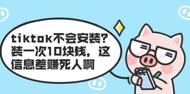 tiktok不会安装？装一次10块钱，这信息差赚死人啊-哔搭谋事网-原创客谋事网