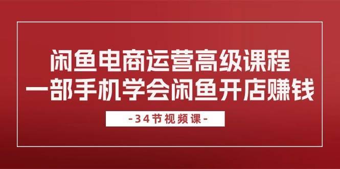 闲鱼电商运营高级课程，一部手机学会闲鱼开店赚钱（34节课）-哔搭谋事网-原创客谋事网