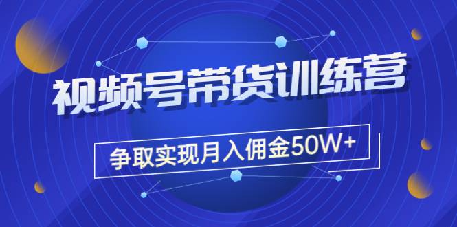 收费4980的《视频号带货训练营》争取实现月入佣金50W+（课程+资料+工具）-哔搭谋事网-原创客谋事网