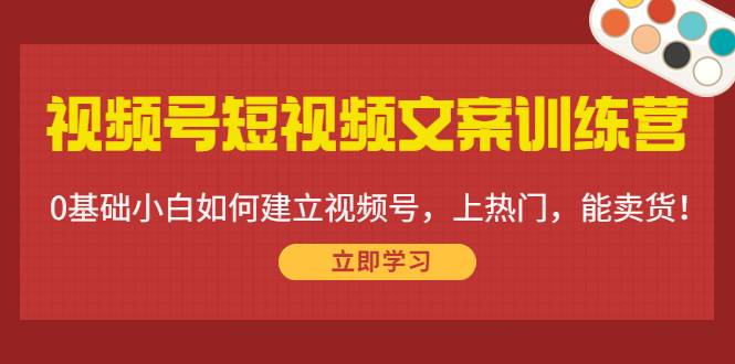 视频号短视频文案训练营：0基础小白如何建立视频号，上热门，能卖货-哔搭谋事网-原创客谋事网