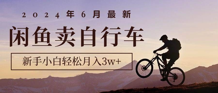 2024年6月最新闲鱼卖自行车，新手小白轻松月入3w+项目-哔搭谋事网-原创客谋事网