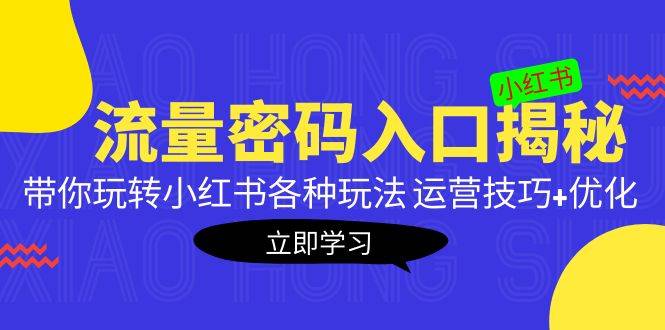 小红书流量密码入口揭秘：带你玩转小红书各种玩法 运营技巧+优化-哔搭谋事网-原创客谋事网