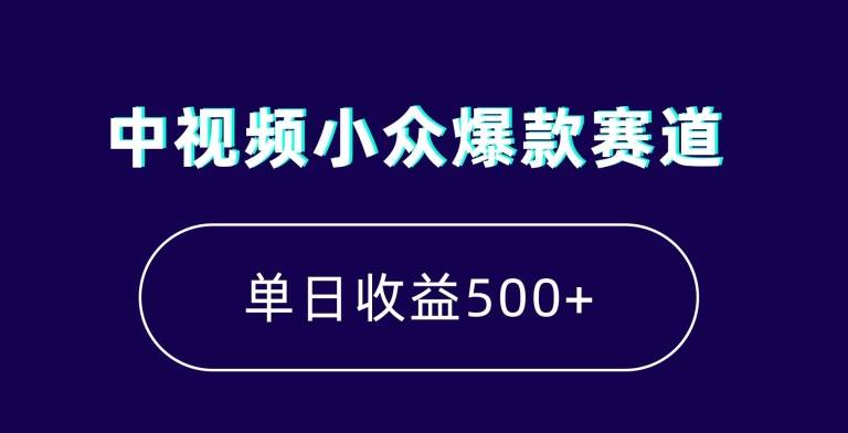 中视频小众爆款赛道，7天涨粉5万+，小白也能无脑操作，轻松月入上万-哔搭谋事网-原创客谋事网