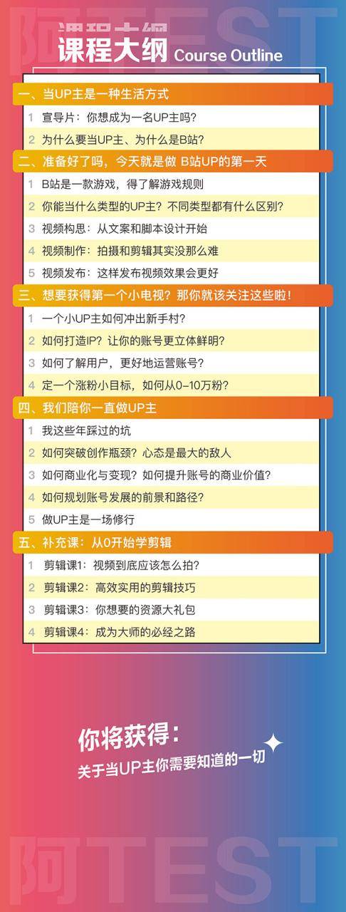 百万粉丝UP主独家秘诀：冷启动+爆款打造+涨粉变现 2个月12W粉（21节视频课)-哔搭谋事网-原创客谋事网