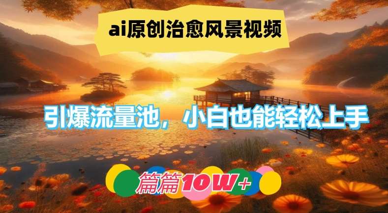 ai原创治愈风景视频，引爆流量池，小白也能轻松上手，篇篇10w+【揭秘】-哔搭谋事网-原创客谋事网