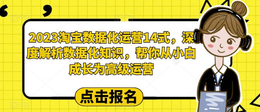 2023淘宝数据化-运营 14式，深度解析数据化知识，帮你从小白成长为高级运营-哔搭谋事网-原创客谋事网