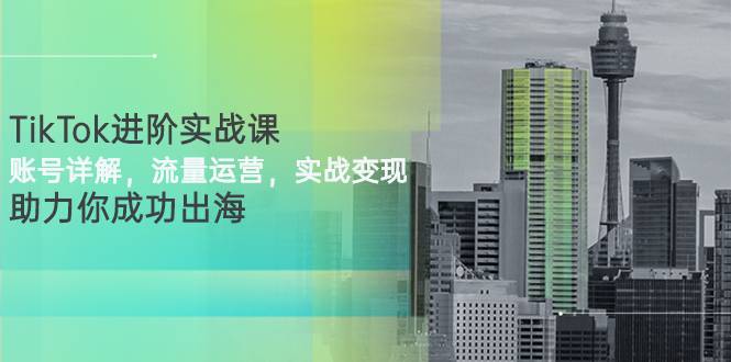 TikTok进阶实战课：账号详解，流量运营，实战变现，助力你成功出海-哔搭谋事网-原创客谋事网