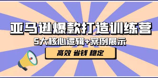 亚马逊爆款打造训练营：5大核心逻辑+案例展示 打造爆款链接 高效 省钱 稳定-哔搭谋事网-原创客谋事网