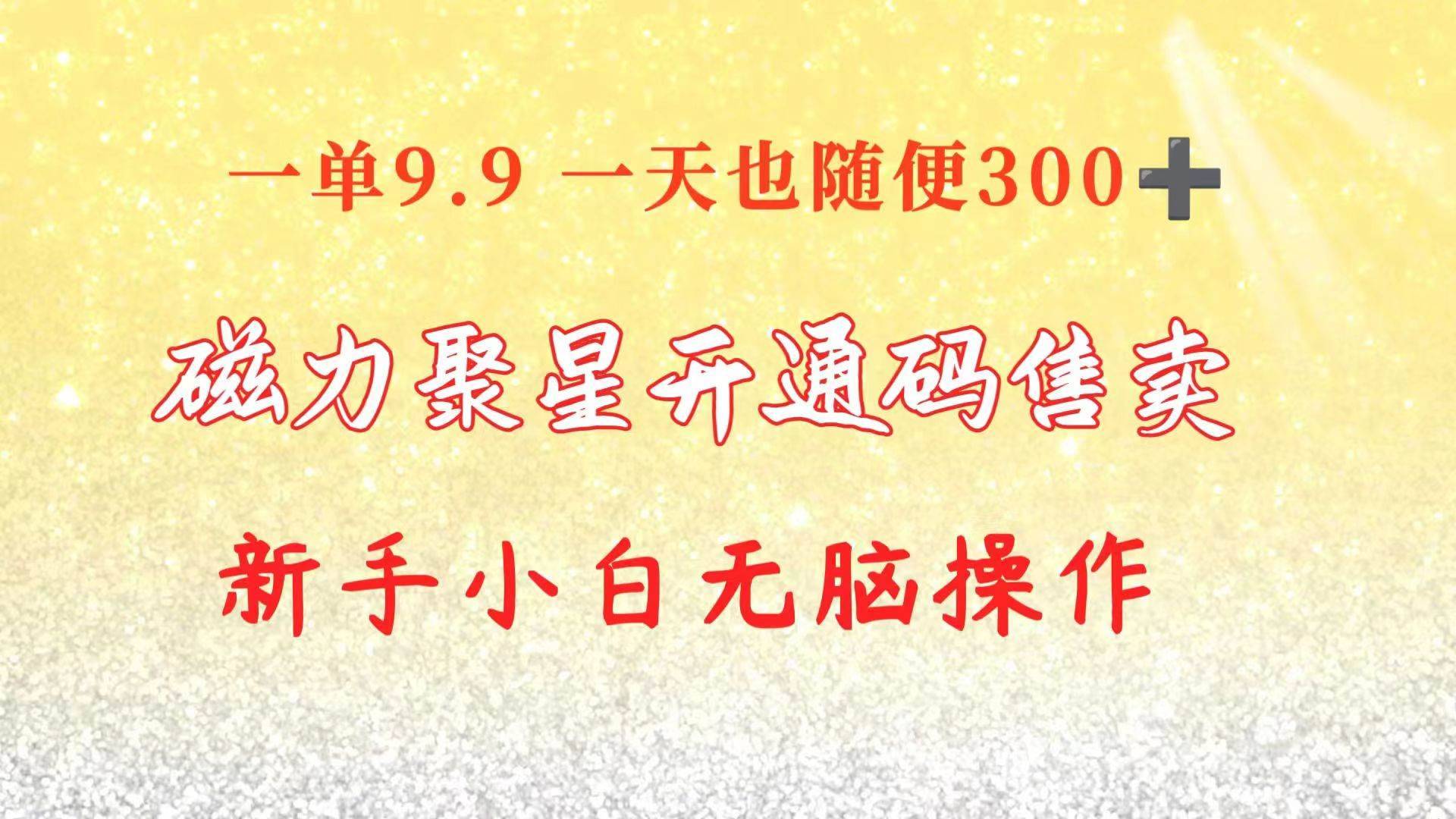 快手磁力聚星码信息差 售卖  一单卖9.9  一天也轻松300+ 新手小白无脑操作-哔搭谋事网-原创客谋事网