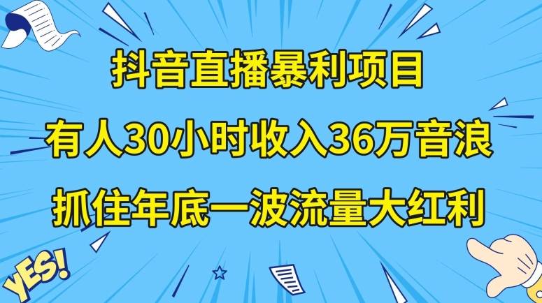 抖音直播暴利项目，有人30小时收入36万音浪，公司宣传片年会视频制作，抓住年底一波流量大红利【揭秘】-哔搭谋事网-原创客谋事网