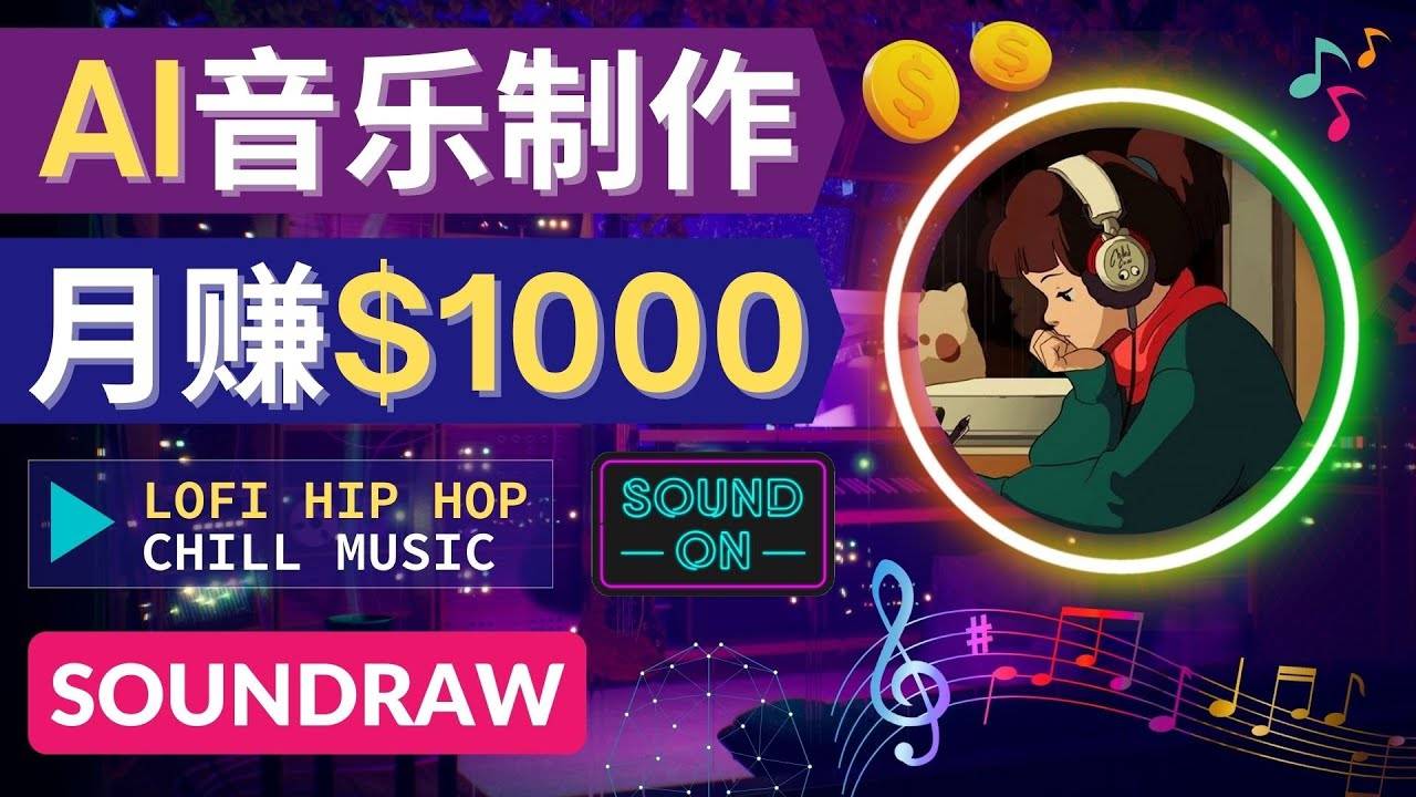 无需任何音乐基础： 使用AI软件制作Lofi Hip Hop Chill Music 月赚1000美元-哔搭谋事网-原创客谋事网