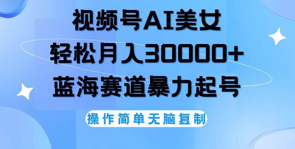 （12125期）视频号AI美女跳舞，轻松月入30000+，蓝海赛道，流量池巨大，起号猛，无…-哔搭谋事网-原创客谋事网